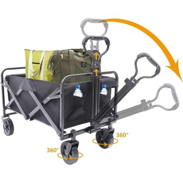 Carucior Pliabil de Gradina Metalic cu Roti Pivotante Capacitate 67 Litri - IoArtify.ro [2]