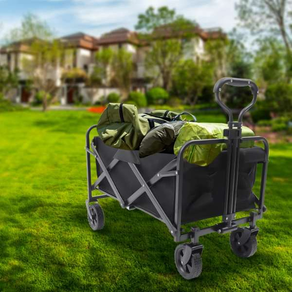 Carucior Pliabil de Gradina Metalic cu Roti Pivotante Capacitate 67 Litri - IoArtify.ro [8]