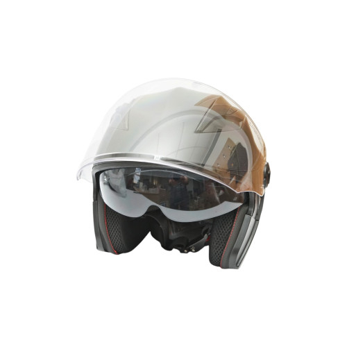 Casca moto tip jet neagra cu viziera transparenta si ochelari de soare marimea L model Urban cu sistem de fixare rapidă – IoArtify.ro [5]