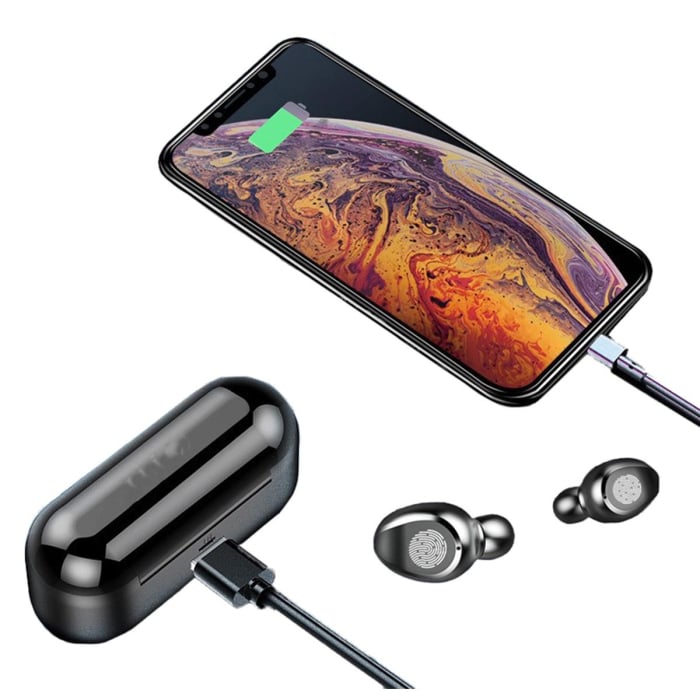 Căști TWS Fără Fir cu Stație de Încărcare, Bluetooth 5.1, Design Confortabil, Rază 10m, Ușor și Compact [4]