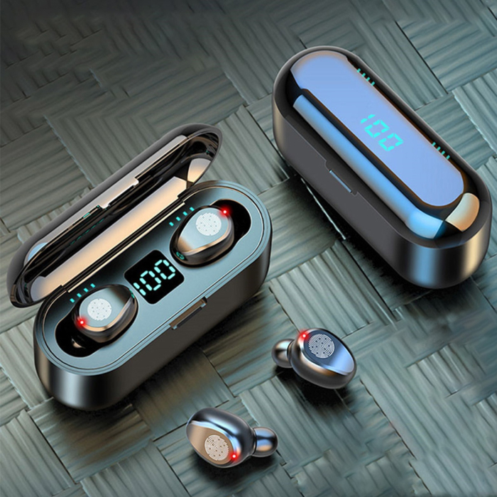 Căști TWS Fără Fir cu Stație de Încărcare, Bluetooth 5.1, Design Confortabil, Rază 10m, Ușor și Compact [5]