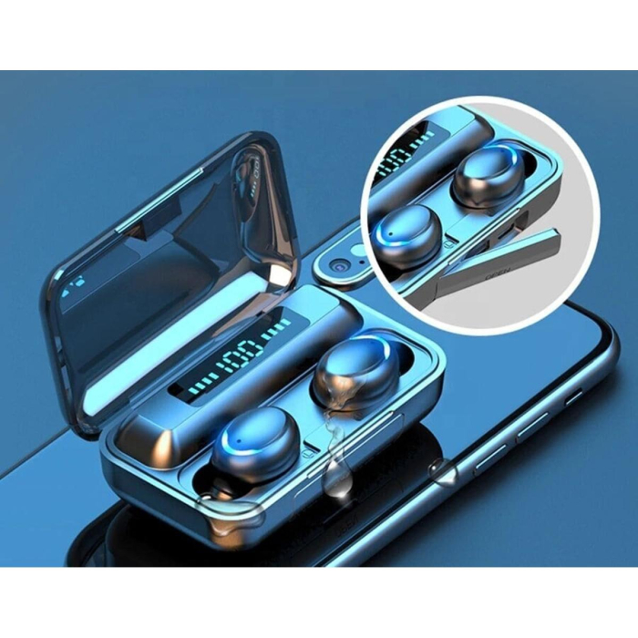 Căști TWS Fără Fir cu Stație de Încărcare, Bluetooth 5.1, Autonomie 4h, Design Confortabil, Cadou Perfect [8]