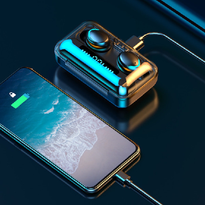 Căști TWS Fără Fir cu Stație de Încărcare, Bluetooth 5.1, Autonomie 4h, Design Confortabil, Cadou Perfect [7]