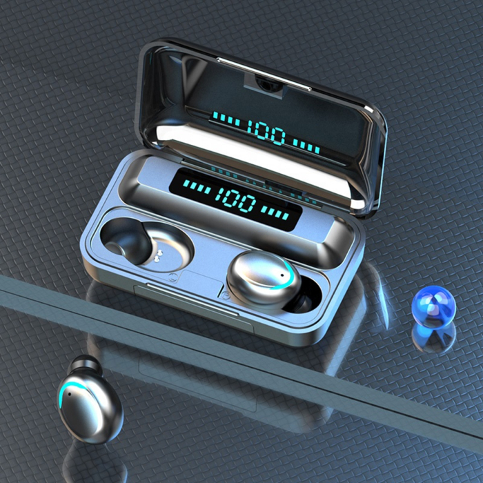 Casti fara fir TWS Ear Drops F9 cu statie de andocare incarcare autonomie 20 ore - IoArtify.ro [5]