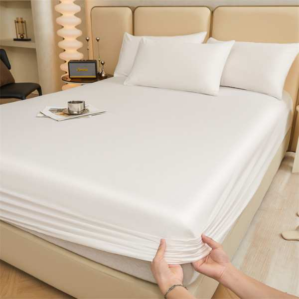 Cearceaf de Pat cu Elastic Bumbac Tesatura Rigida 140g/m2 150 x 200 cm Alb – IoArtify.ro [7]