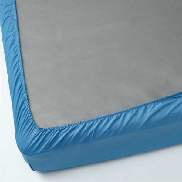 Cearceaf de Pat cu Elastic din Bumbac, 150x200 cm, Albastru – Confort și Durabilitate pentru Somn Perfect [6]