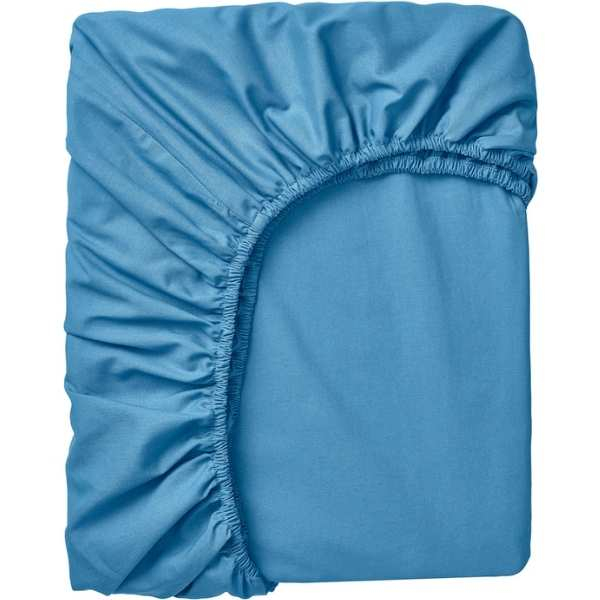 Cearceaf de Pat cu Elastic din Bumbac, 150x200 cm, Albastru – Confort și Durabilitate pentru Somn Perfect [1]