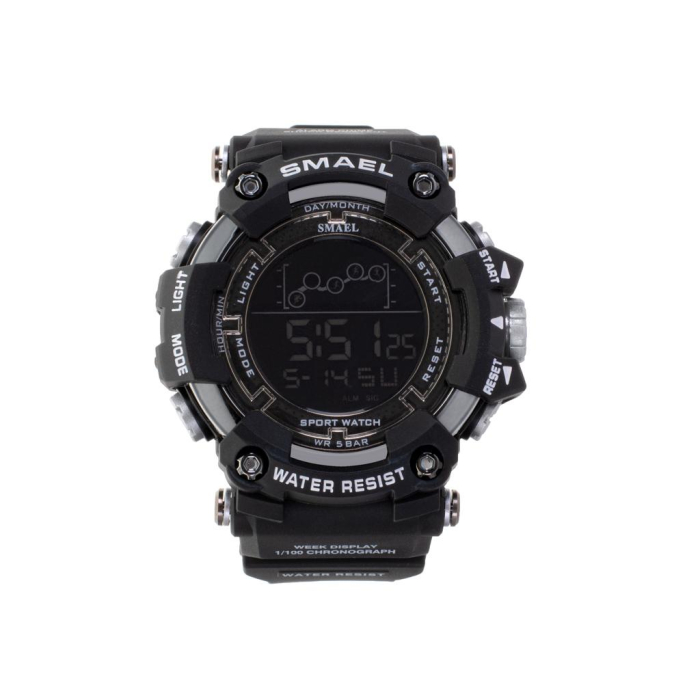 Ceas Militar pentru Bărbați, Impermeabil, LED, Design Sportiv, Durabil și Rezistent la Apă, Culoare Negru [6]