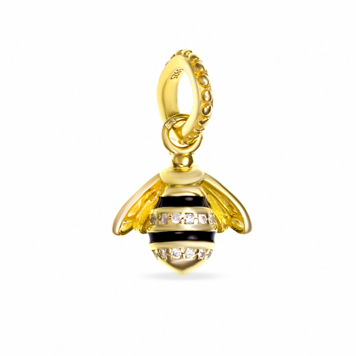 Charm din Argint 925 Golden Bee - Eleganță și Rafinament pentru Brățara Ta [1]