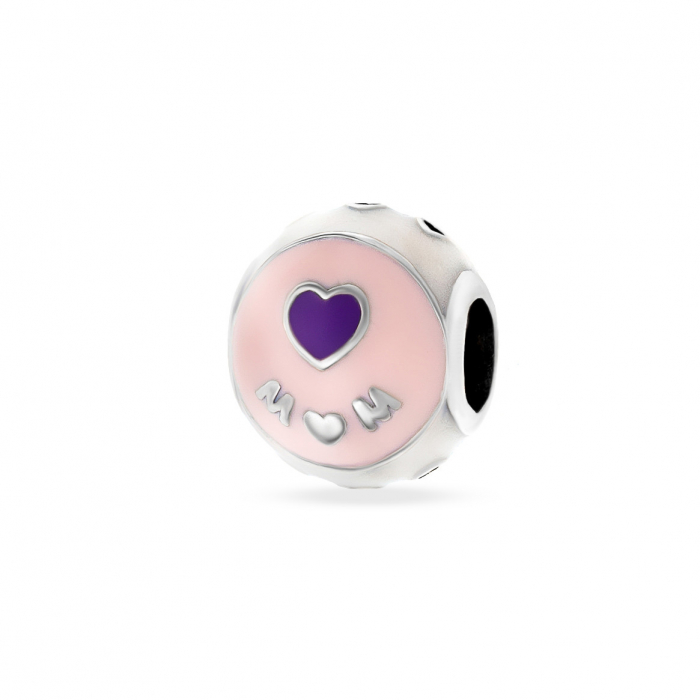 Charm din Argint 925 MOM Pink – Symbol Dragoste și Familie [1]
