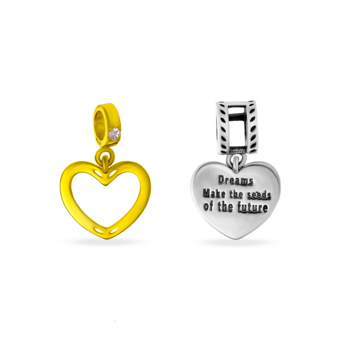 Charm din Argint 925 "Pure Dreams" - Inimioare, Eleganță și Iubire, Cadou Perfect [1]