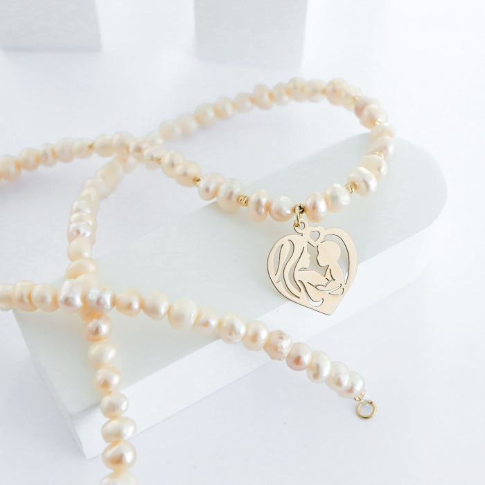 Colier elegant cu Perle de Cultură și Bilute din Aur 14k – Rafinament și Stil pentru Orice Ocazie [3]