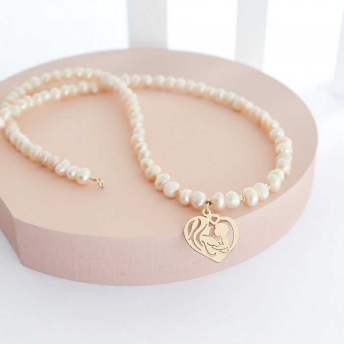 Colier elegant cu Perle de Cultură și Bilute din Aur 14k – Rafinament și Stil pentru Orice Ocazie [2]