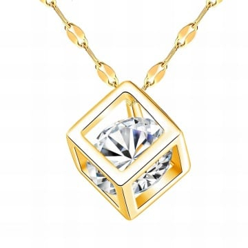 Colier Cubic din Inox placat cu AUR 18K – Eleganță durabilă pentru orice ocazie [3]