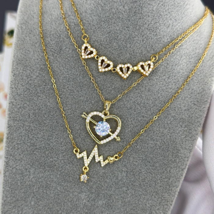 Colier Cupidon Crystal din Inox placat cu AUR 18K – Eleganță și Rafinament pentru Orice Ocazie [2]