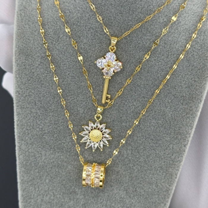 Colier Love Tube din Inox placat cu AUR 18K – Eleganță durabilă și stil modern [2]