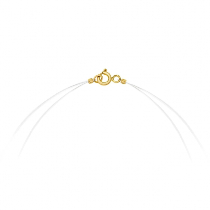 Colier Perle Plutitoare cu Fir Transparent și AUR 14K – Eleganță Naturală și Personalizare [2]