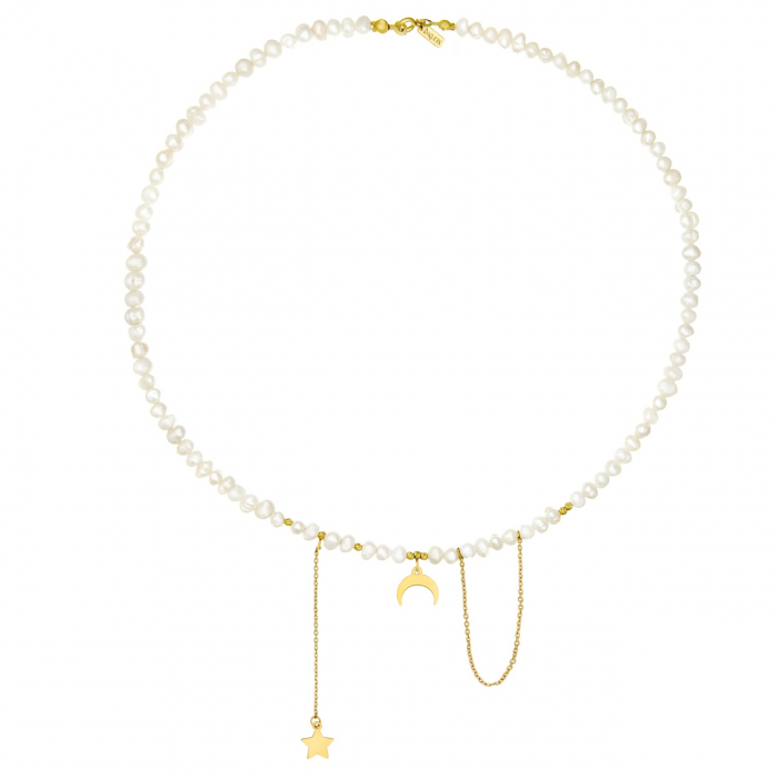 Colier Prestige cu Perle de Cultură și Elemente din Aur 14K – Eleganță Clasică și Rafinament Modern [4]