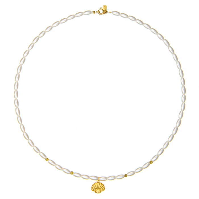 Colier Summer Pearls cu Perle Mallorca și AUR 14k – Eleganță și Rafinament pentru Ocazii Speciale [2]