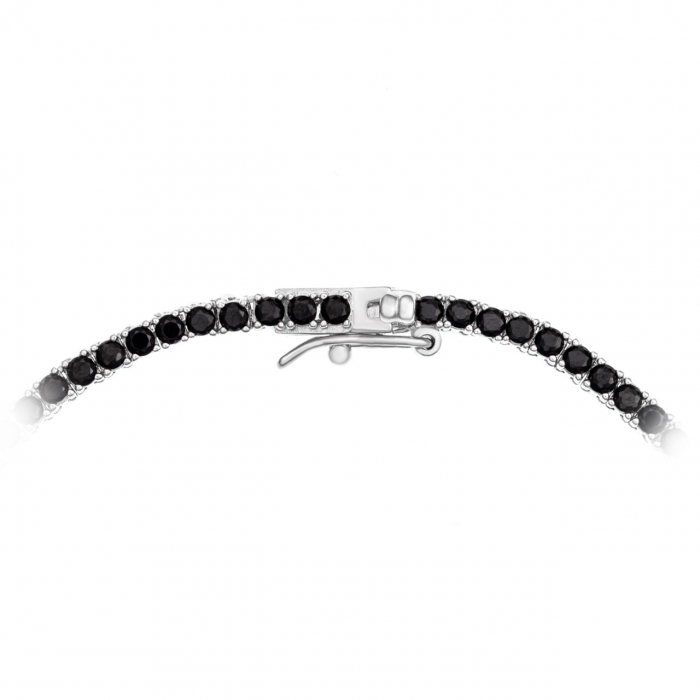 Colier Tennis Black Crystal din Argint 925 – Eleganță, Stil și Strălucire pentru Orice Ocazie [2]