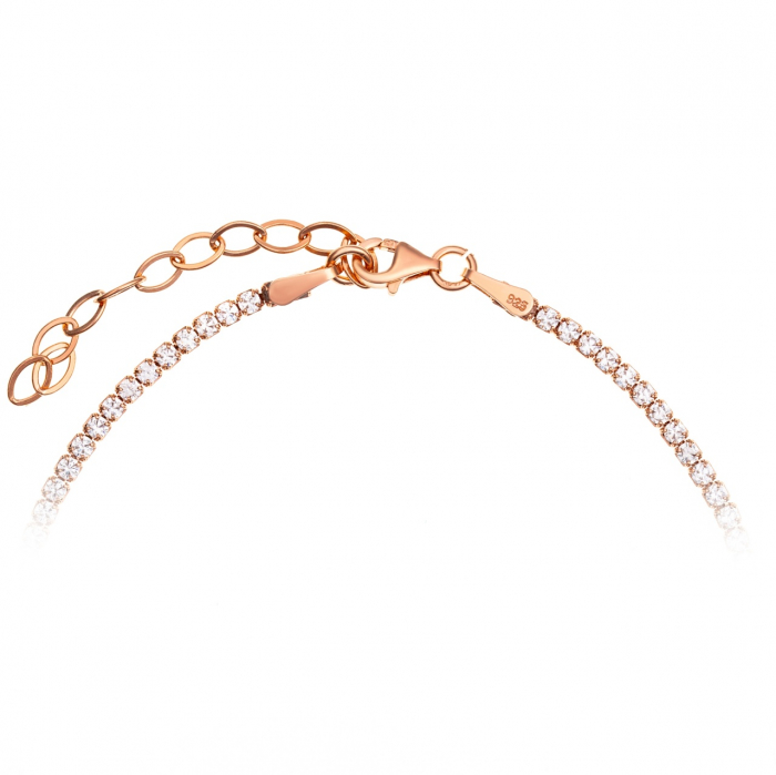 Colier Tennis Crystal Embrace din Argint 925 placat cu aur roze – Eleganță și rafinament pentru orice ocazie [2]