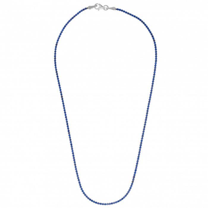 Colier Tennis din Argint 925 Deep Ocean - Eleganță Clasică și Rafinament Modern [3]