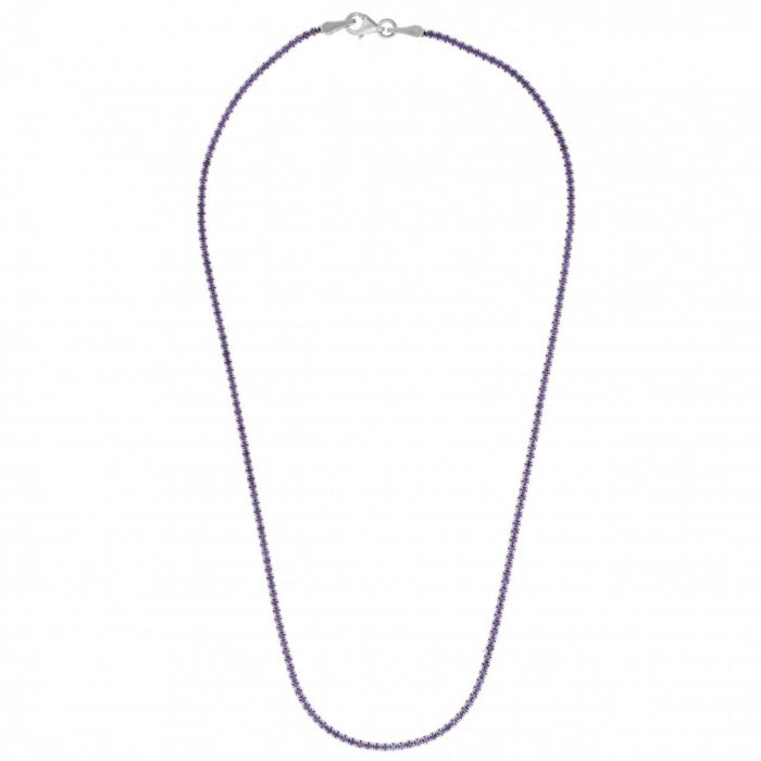 Colier Tennis din Argint 925 Pure Lila – Eleganță și Rafinament pentru Ocazii Speciale [2]