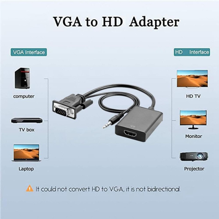 Convertor VGA la HDMI si Audio Full HD 1080P 60Hz Negru – IoArtify.ro [9]