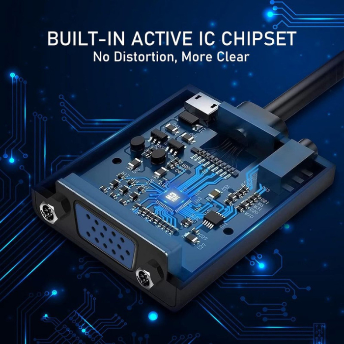 Convertor VGA la HDMI si Audio Full HD 1080P 60Hz Negru – IoArtify.ro [7]