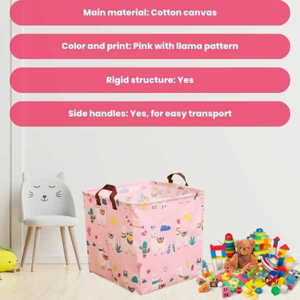 Cos din Bumbac cu Manere pentru Depozitare Jucarii sau Haine Multicolor 31 x 31 x 31 cm - IoArtify.ro [4]