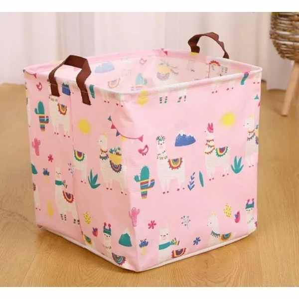 Cos din Bumbac cu Manere pentru Depozitare Jucarii sau Haine Multicolor 31 x 31 x 31 cm - IoArtify.ro [2]