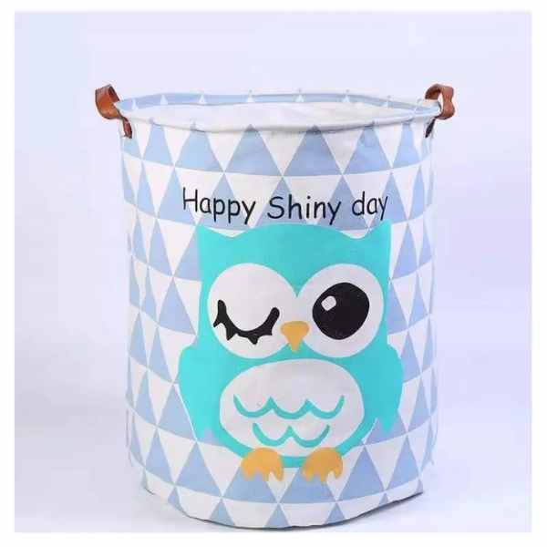 Cos din Bumbac pentru Depozitare Jucarii sau Haine Model Bufnita 35 x 45 cm - IoArtify.ro [2]