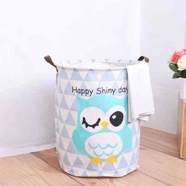 Cos din Bumbac pentru Depozitare Jucarii sau Haine Model Bufnita 35 x 45 cm - IoArtify.ro [3]