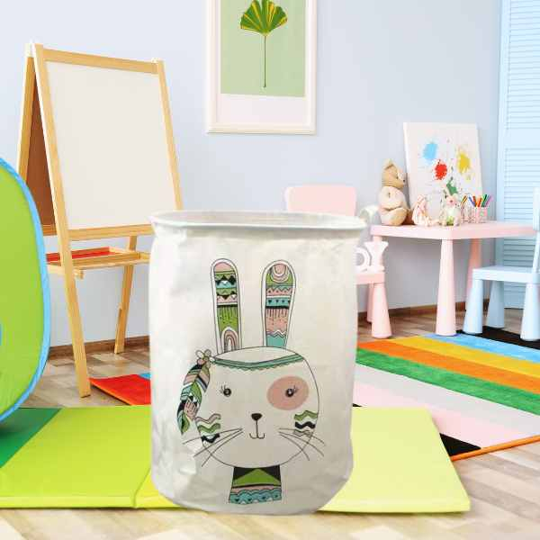 Cos din Bumbac pentru Depozitare Jucarii sau Haine Model Iepuras 35 x 45 cm - IoArtify.ro [5]