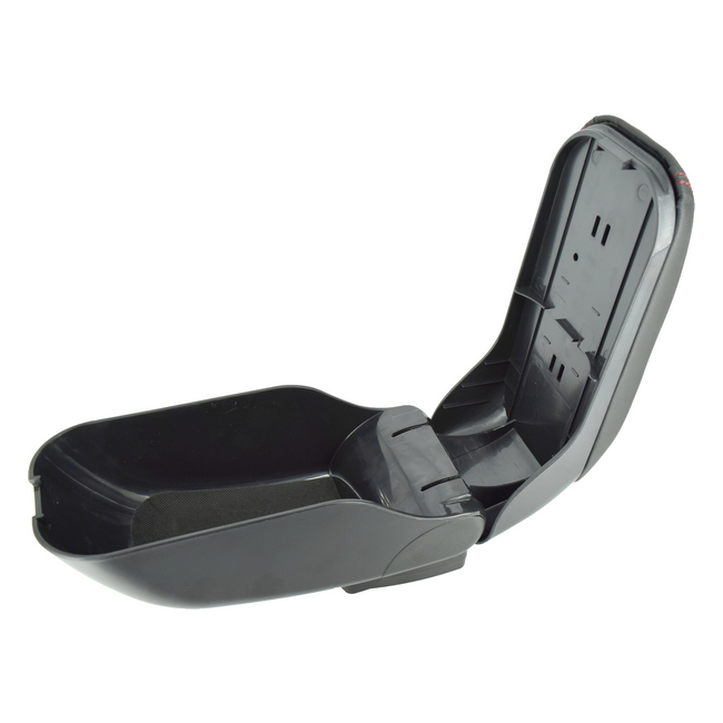 Cotiera auto universală cu cusătură roșie, reglabilă în înălțime și sistem de montaj inclus [4]