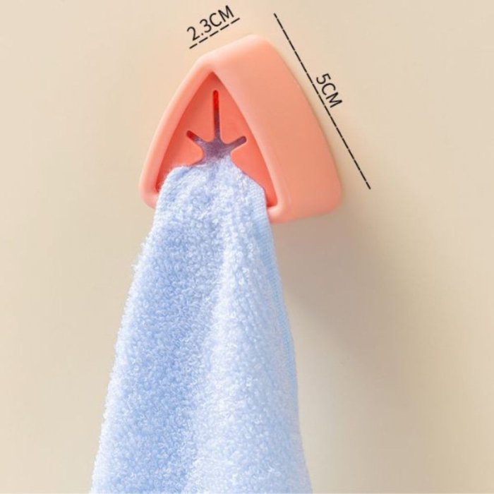 Covoras de baie cu spuma de memorie Anti-Derapant Ultra-Absorbant 60 x 40 cm si 5 Suporti Impermeabili Autoadezivi cu Sistem Push Free pentru Prosoape Roz - IoArtify.ro [6]