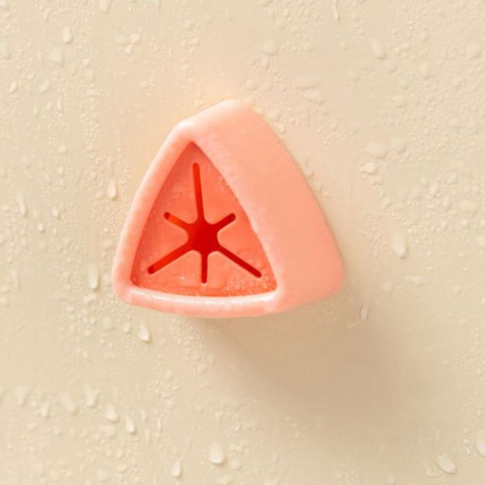 Covoras de baie cu spuma de memorie Anti-Derapant Ultra-Absorbant 60 x 40 cm si 5 Suporti Impermeabili Autoadezivi cu Sistem Push Free pentru Prosoape Roz - IoArtify.ro [7]