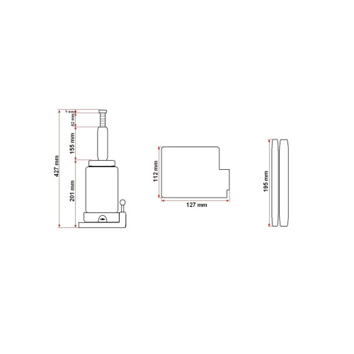 Cric hidraulic 12 tone inaltime ridicare 210 427 mm – IoArtify.ro [2]