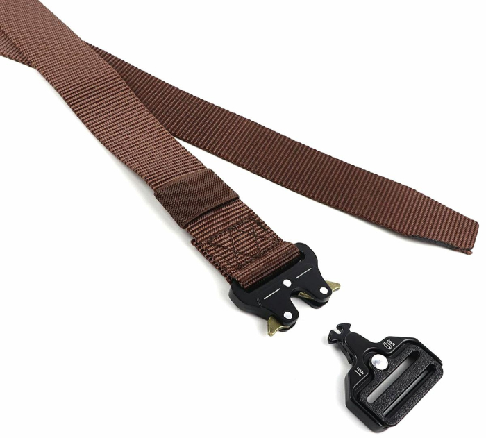 Curea Tactica pentru pantaloni maro cu catarama neagra rezistenta si reglabila – IoArtify.ro [4]