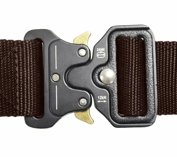 Curea Tactica pentru pantaloni maro cu catarama neagra rezistenta si reglabila – IoArtify.ro [2]