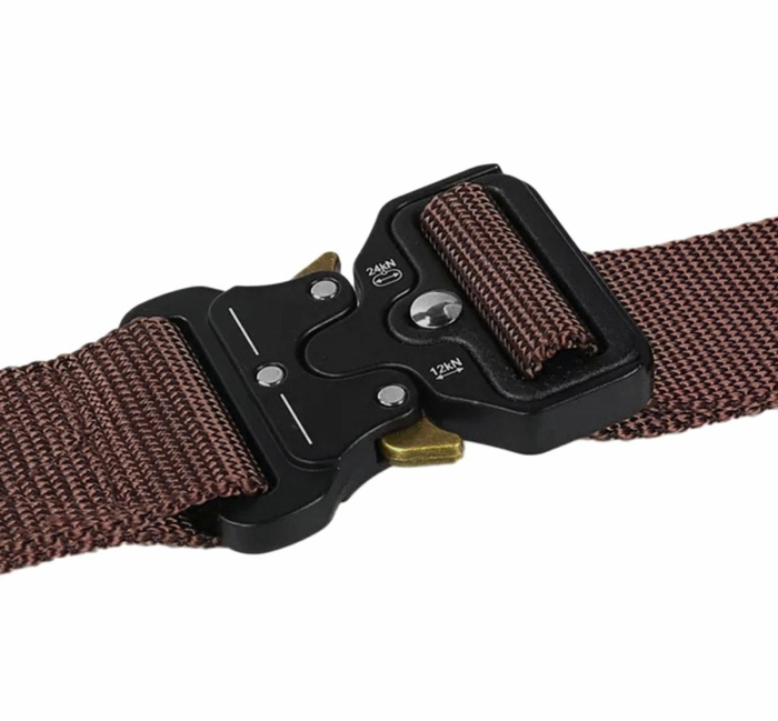 Curea Tactica pentru pantaloni maro cu catarama neagra rezistenta si reglabila – IoArtify.ro [3]