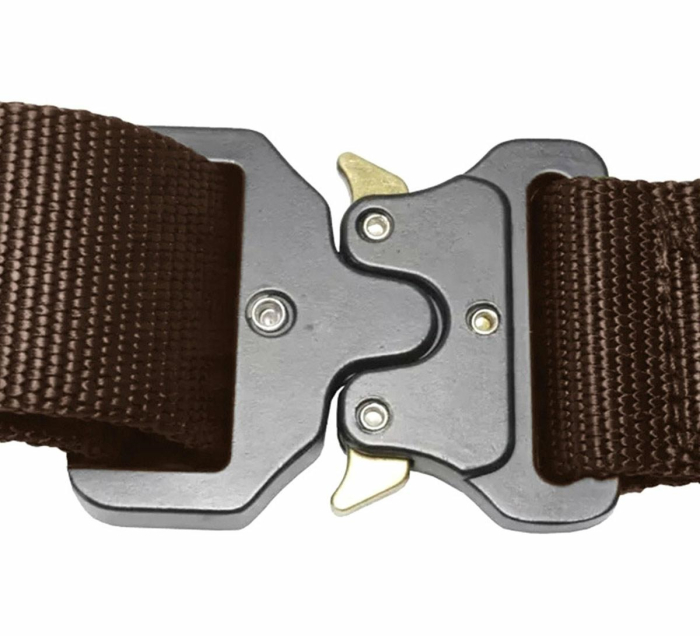 Curea Tactica pentru pantaloni maro cu catarama neagra rezistenta si reglabila – IoArtify.ro [5]