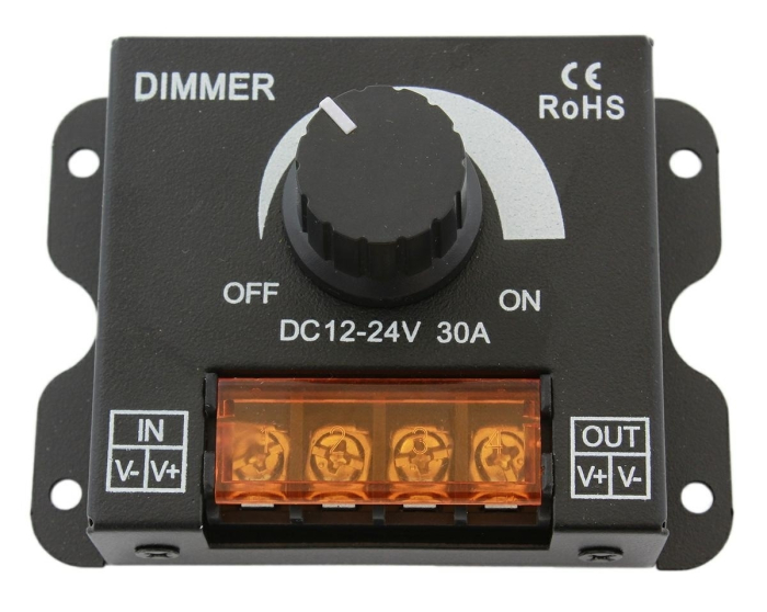 Dimmer LED cu reglaj manual 12V 24V 360W 720W 30A - IoArtify.ro [2]