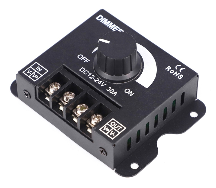 Dimmer LED cu reglaj manual 12V 24V 360W 720W 30A - IoArtify.ro [3]
