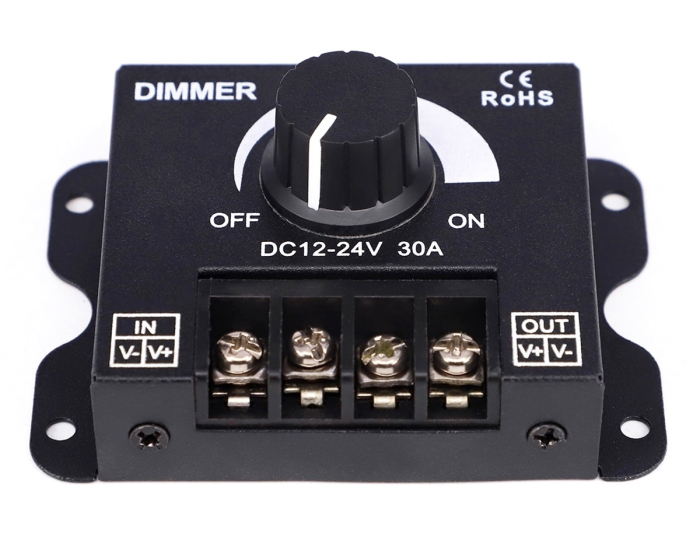 Dimmer LED cu reglaj manual 12V 24V 360W 720W 30A - IoArtify.ro [4]