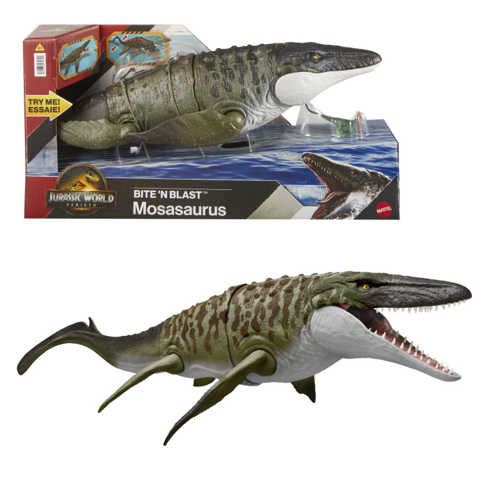 Jurassic World Rebirth Bite N Blast Dinozaur Mosasaurus Interactiv cu Mișcări 50cm - IoArtify.ro [2]