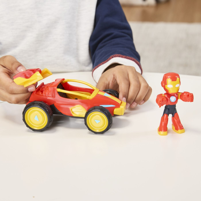 Marvel Iron Man si Prietenii Sai Uimitori Set Vehicul si Figurina Iron Man cu lumini si sunete - IoArtify.ro [5]