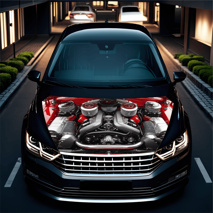 Folie Capota Auto Hood Art rezistenta la exterior marime L 180 x 130 cm - IoArtify.ro [2]