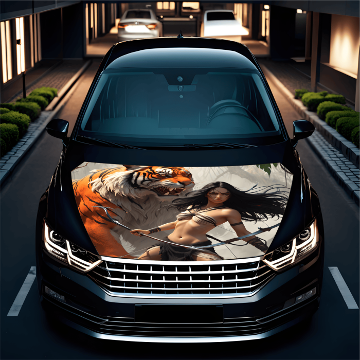 Folie Capota Auto Hood Art rezistenta la exterior marime M 165 x 120 cm - IoArtify.ro [2]