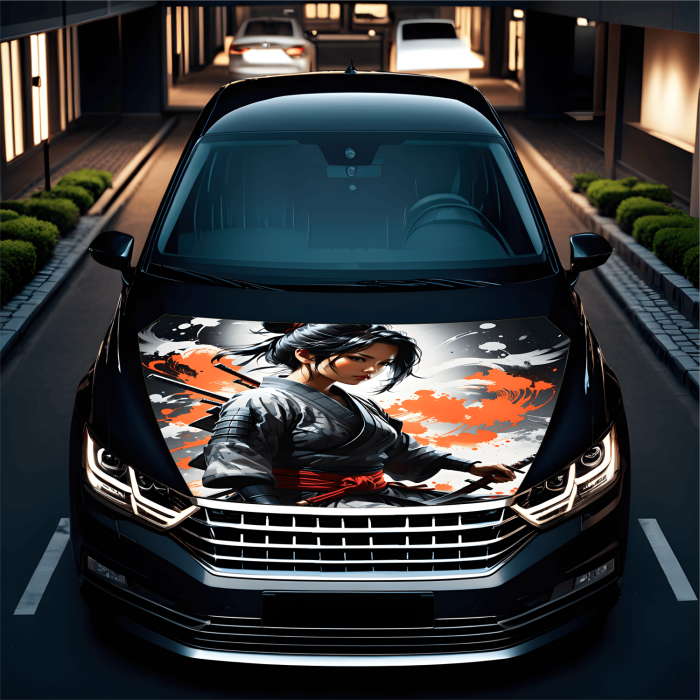 Folie Capota Auto Hood Art rezistenta la exterior marime M 165 x 120 cm - IoArtify.ro [2]